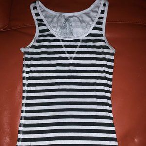 Faded Glory,  black and white striped, Size Large